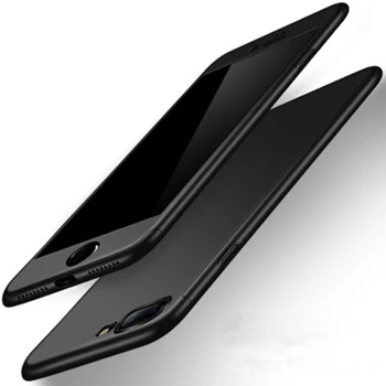 360 Visiškai Padengti Telefono dėklas Skirtas iPhone 11 Pro XR XS Max X PC Apsauginis Dangtelis skirtas iPhone 5 5S 6 6S 7 8 Plius Telefoną Atvejais su Stiklo