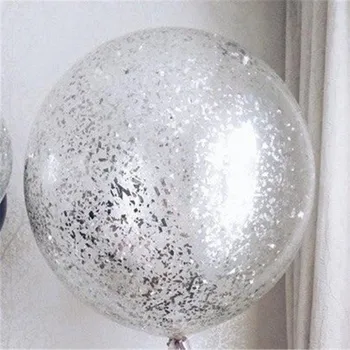 36inch sidabro konfeti balionas rausva balta latekso balionas sidabro romantiška temą vestuvių, gimtadienio apdailos princai kūdikių šo