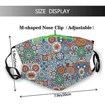 3D Daugkartinio naudojimo Kaukių Mados Gėlių Skalbti Veido Kaukė KD2.5 Filtras Facemask Anti-Dulkių, Vėjo Nagų mufelinė Medvilnės Burnos Kaukę Naujas