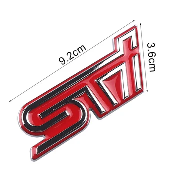 3D Metalo STI Logotipas Ženklelis Priekinės Grotelės Lipdukas Automobilio bagažo skyriaus Kūno Decal SUBARU Forester LEGACY Outback Ralio WRX Impreza WRC