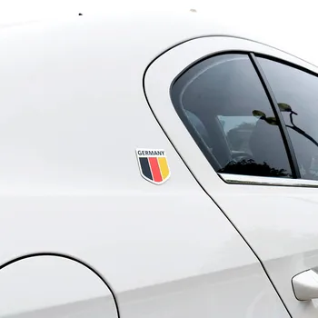 3D Metalo Vokietija vokietijos Nacionalinės Vėliavos Ženklelis Automobilio Priekinės Grotelės Grotelės Emblema Lipdukas Lenktynių Sporto Decal VW Benz BMW Audi Sline