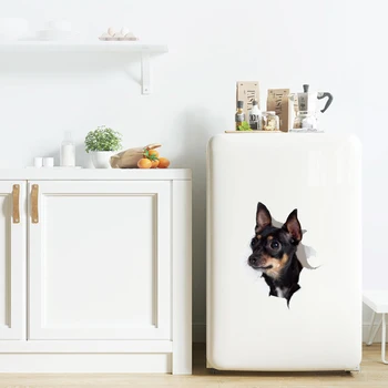 3D Mielas šuniukas, kačiukas, Sienos Lipdukas, Vonios kambarys, Tualetas spintoje Namų dekoravimo Lipdukai Foną Katės ir šunys Lipdukai