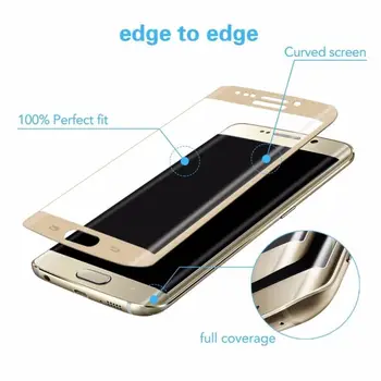 3D Originalus Samsung Galaxy S6 S7 Krašto Apsaugoti Stiklas Grūdintas s7edge 7 s 6s 7s Pilnas draudimas Lenkti Screen Protector, Telefono Filmas