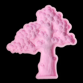 3D Pušų Silikono Tortas Pelėsių Dekoravimo Gumpaste Įrankiai, Minkštas Sugarcraft Pelėsių Formos Saldainiai