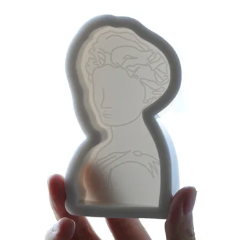 3D Silikono Portretas Pelėsių Aromaterapija Žvakės Gipso 