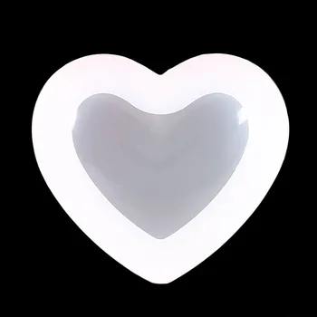 3D Širdies Formos Veidrodis Silikono Pelėsių Epoksidinės Uv Dervos Priekinį Dangtelį Makeing Pildymo Amatų Dovanos