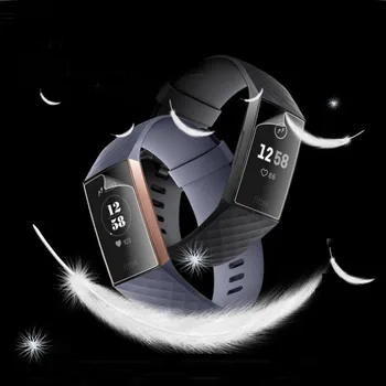 3pcs Aišku, Apsauginės Plėvelės Apsaugas Fitbit Mokestis 3 4 Charge3 Charge4 Smart Juosta Laikrodžių Apyrankės Full Screen Protector Cover