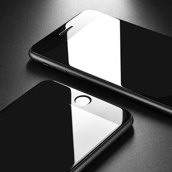 3PCS Visiškai Padengti Apsaugine Stiklo iPhone 7 8 6 6s Plius Grūdintas Stiklas iPhone 7 8 5 5S SE 2020 Screen Protector, Lenkta Kraštas
