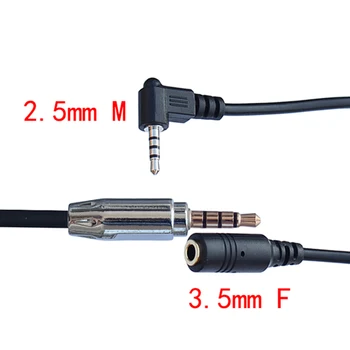 4 Polių Stereo-2,5 mm Male 3,5 mm Female Jack 90 Dešinę Kampu Vyrų ir Moterų Audio Adapteris Kabelio Laido