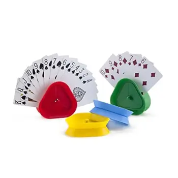 4pcs/set Trikampio Formos Rankas-Nemokamai Žaidimo Kortelės Turėtojas stalo Žaidimas Pokerio Sėdynės O21 20 Dropship