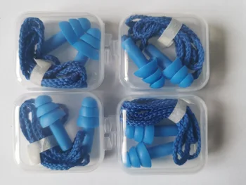 4pieces dėžutėje supakuoti komfortą ausų triukšmo mažinimo Minkšto silikono Ausų Kištukai Medvilnės virvė, Ausų Apsaugos Plaukimo srv