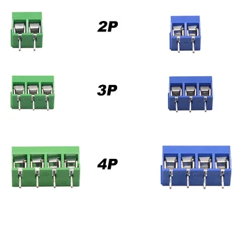 5/10 Vnt./daug KF301-5.0-2P KF301-3P KF301-4P Pikis 5.0 mm Tiesiai Pin 2P 3P 4P Varžtas PCB Gnybtų Bloko Jungtis