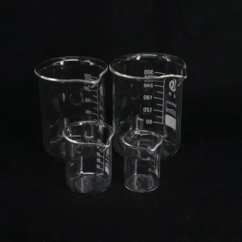 5 ml 10ml 25ml 50ml 100ml 150ml 200ml G3.3 Borosilikatinio Stiklo Mažai Forma Stiklinę Chemijos Laboratorijoje Sunkiųjų Sienos