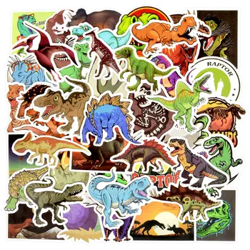 50 VNT Dinozaurų Gyvūnų Lipdukai Berniukų Žaislai Juros periodo Anime Cool Juokinga Vandeniui Lipdukas 