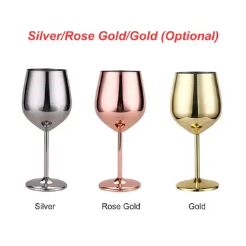 500 ml Raudonojo Vyno Stiklo, Sidabro, rožinė Aukso Taurių Sulčių Gerti Šampaną Goblet Šalies kokteilių taurės tokios Virtuvės Įrankiai 304 Nerūdijančio Plieno