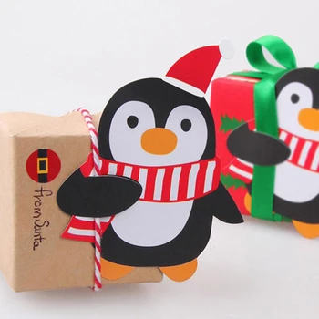 50Pcs Santa Claus Pingvinas Saldainis Kalėdų Kortelė Lolly cukraus kepalas Kalėdų Dekoracijos Dovana Namų 2018 Dekoruoti