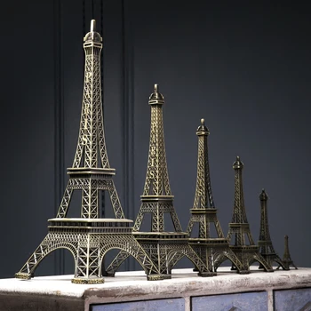 5cm-48cm Paryžiaus Eifelio Bokštas Statulėlės Statula Metalo Amatų, Derliaus Modelis Miniatiūros Dekoro Antikvariniai Bronzos Tonas Kelionių Suvenyrai