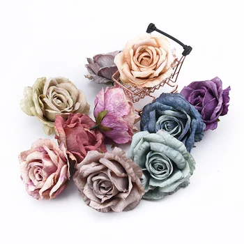 5vnt 10cm Rudenį apdailos vestuvių nuotakos aksesuarai patvirtinimo scrapbooking gėlės sienos šalių namų dekoro dirbtinės gėlės