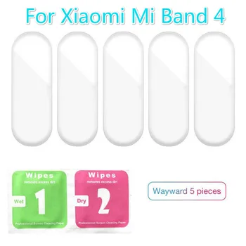 5VNT HD Filmas Xiaomi Mi Juosta 4 Apyrankę Clear Screen Protector Apsauginė Plėvelė Xiomi Smart Apyrankės Aksesuarai TXTB1
