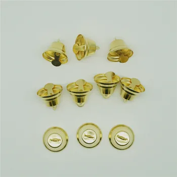 6-65 mm Aukso padengtą varpai papuošalai trimitas mini 
