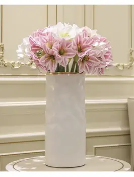63cm Europos stiliaus Namų dekoro imitacija, gėlių dirbtinių gėlių Clivia vertus, jaučiau, FLANELĖ ŠILKO GĖLIŲ kambarį grindų pl