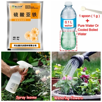 80 g, Geležies Sulfatas Reguliuoti Dirvožemio pH Pridėti Geležies Augalų Tinka Rūgštus Gėlių ir Medžio Rožių, Jazminų Paparčio Įvairių Rūšių Bonsai