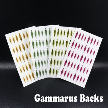 80pcs nustatyti realius gammarus krevetės nugarą 4optioanl spalvų skristi susiejimas plonos odos scud nugarą segmento kūno įvyniojimas skristi medžiagos susiejimas
