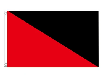 90*150cm Anarchija Anarcho vėliavos su Komunistų Anarcho Syndicalism Vėliava