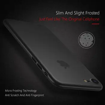9Colors Skaidrus Matinis Telefono dėklas Skirtas iPhone 6 6s 7 8 Plus X XR XS 11 12 mini Pro MAX SE 2020 Ultra Plonas Sunku VNT Matinio Slim