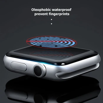 9D Visiškai Padengti grūdinto Stiklo Apple Žiūrėti Serijos 6 40 44 mm ekrano apsaugos iwatch 6 5 4 smartwatch apsaugos Glas Filmas