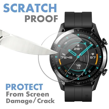 9H Premium Grūdintas Stiklas Huawei Žiūrėti Gt GT 2 46mm Smartwatch Screen Protector Sprogimų Kino Priedai