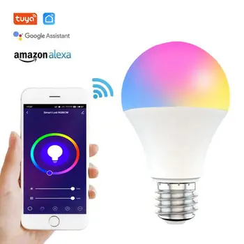9W B22 E27 WiFi Smart Lemputės, LED Lempos Tuya/Smart Gyvenimo App Kontrolės Pabusti Smart Lempos Magija Lemputės Apšvietimo Lemputės