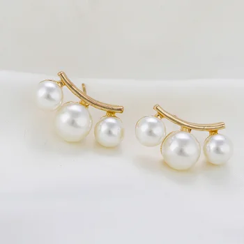 AENSOA Kelis Korėja Imituojamas Pearl Drop Auskarai Moterims, Elegantiškas Minimalistinio Pareiškimą, Auskarai, Vestuviniai Perlas Vestuvių Papuošalai