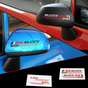 Aliauto 2 X Atspindintis Automobilio galinio vaizdo Veidrodis Lipdukas ir Decal Mugen Sporto Honda Civic Sutarimu Crv Tilptų Miestas