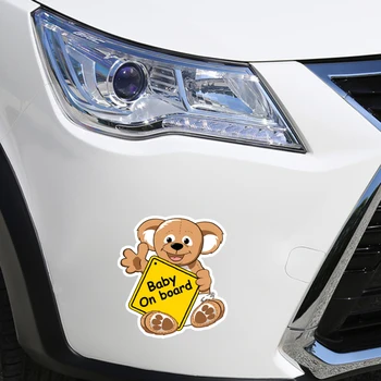 Aliauto Animacinių filmų Įspėjimo Automobilių Lipdukas Kūdikių Laive Apdailos Vinilo Decal Padengti Įbrėžimų Smart Audi B8 