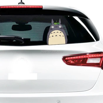 Animacinių filmų Automobilio Stilius Lovely Cat Totoro Žiūri, Žiūri pro Langą 