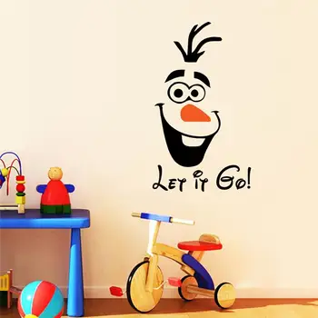 Animacinių Filmų Olaf Let It Go Sienų Lipdukai Vaikų Kambario, Miegamojo Puošmena 