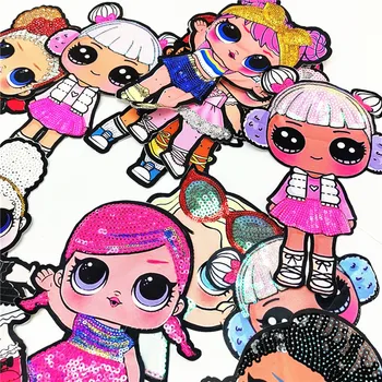 Animacinių filmų pleistrai Moterų Mados LoL lėlės Mergaitėms Mielas Mados lėlė berniukas siuvinėjimo pleistras 