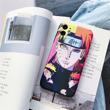 Animacinių filmų Uzumaki Naruto Skausmas Kakashi Kaleidoscope Sharingan, Minkštas Telefono dėklas skirtas iPhone 12 11 Pro X XR XS MAX 7 8 Plius Padengti