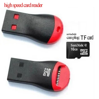 Animacinių filmų Švilpukas Formos Mini USB 2.0 Micro UE TF Flash Atminties Kortelės Skaitytuvas, 1, 1 Skaitytuvas SD Adapteris Nešiojamas Mobilusis telefonas