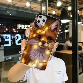 Anime fox juokinga foxs gražus Telefono dėklas skirtas iphone 12 pro max 11 pro XS MAX 8 7 6 6S Plus X 5S SE 2020 XR dangtis