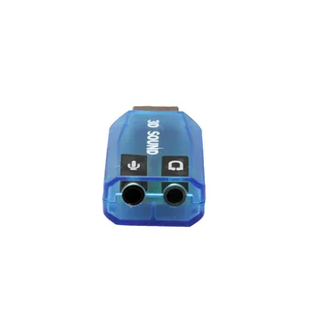 Audio Adapteris, USB 3D Išorės Garso korta 5.1 USB 3,5 mm mic ausinių Lizdas Stereo laisvų Rankų įranga Kompiuteriniai Kabeliai & Jungtys