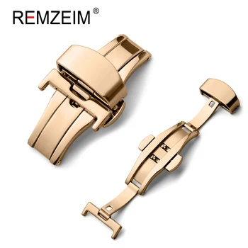 Auksinis Nerūdijančio Plieno Automatinis laikrodis Sagtis 16mm 18mm 20mm 22mm 24mm Drugelis Diegimo Užsegimas Watchband Priedai