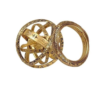Aukso Astronomijos Žiedas moterims kamuolys nuotaikos žiedai Kūrybos Kompleksas Sukasi Kosminės laišką Piršto žiedą vyrų mados juvelyrika dovanos
