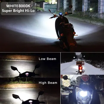 Automobilio LED Rūko Lemputės 400LM H4 8000K Auto Rūko Žibintas Vairuotojo Motociklo Variklis Moto Šviesų LED Šviesos