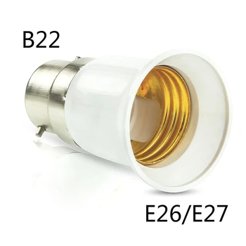 B22 į E26 E27 Adapteris, Kaištiniai Lemputės pagrindas Edison E27 LED Šviesos Lempos, Lemputės Lizdo Keitimas PBT atspari Ugniai Laikiklio Adapteris Keitiklis