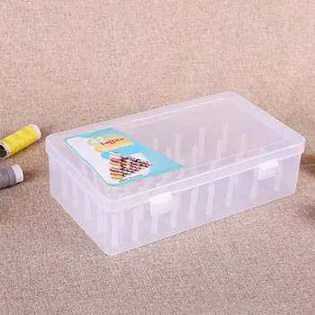 Bako Dėžutės Permatomo Plastiko Siuvimo Siūlų Ritė Jewel Box Granulių Atveju Mašina Turėtojas Turi 42 Saugojimo Organizatorius