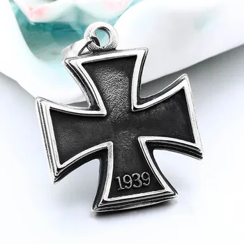 BEIER 2018 Karšto parduoti 316L Nerūdijančio Plieno senojo stiliaus kryžius Pakabukas Karoliai Unqiue Grandinės žmogui dovana BP8-250
