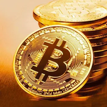 Bitcoin Progines monetas, TIEK Monetos Meno Kolekcija Auksą, Padengtą Bitcoin BTC su Byla Fizinių Metalų Antikos Imitacija Monetas