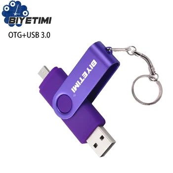 Biyetimi USB Flash Drive 3.0 U-stick 64G OTG pen ratai Smartfon Pendrives 4g 16g 32g 128G PC ir 